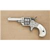 Image 1 : Forehand and Wadsworth 7-shot .22 caliber  side-handled revolver, New York scroll engraved,  pearl g
