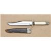 Image 2 : Clipped point bowie knife, circa late 19th to  early 20th century, unmarked, 10-1/8” overall, 6”  bl