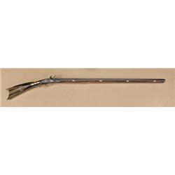 American Flintlock “Kentucky” rifle, signed “WL”  on barrel. Approx. .38 caliber rifle, 39-1/2”  med