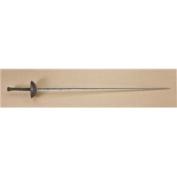 Dueling rapier with fancy etched blade and mounts,  blade is marked Coulaux, Klingenthal, with H.  F