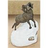 Image 1 : Doug Van Howd bronze of a ram on a snow-covered  rock, #1 of 50. Measuring 16” in length by 13” in  