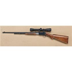 Browning “trombone”, .22 caliber pump-action  rifle, blued finish, standard wood stocks, mounted  wi