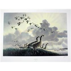 Lot of 10 Prints all numbered and signed: “Teal  Time” by Russell Johnson, image size 24” x 16”.,  “