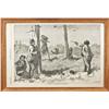 Image 1 : Framed section from Harper’s Weekly, July 8th  1878, approx. 10-3/4” by 15-1/2”, nicely framed,  art