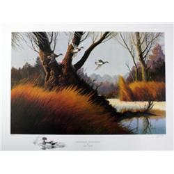Lot of 10 Prints all numbered and signed: Last  Years Blinds This Years Mallards" by Russ Johnson   
