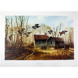 Lot of 10 Prints all numbered and signed:  “Tranquility” by Larry Barton, image size 16” x 18  ½”., 