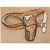 Image 1 : Nicely tooled western style cartridge belt and  matching holster marked S.D. Myres, El Paso. Belt  f