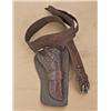 Image 1 : Lot of three Western style holsters including: 1)  Double-loop holsters with matching cartridge belt