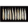 Image 1 : Lot of 10 straight razors with fancy (French ivory  or cast cellulite) handles. Blades marked  Hibba