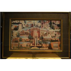 Purdue Collage framed, matted, and underglass  16 1/2" X 23 1/2"