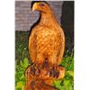 Image 1 : Chainsaw Carving - sculpture of an eagle, cherry tree trunk, 18" in diameter, stands 44" tall, seale