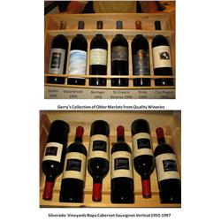 1 case of wine, hand selected from Gerry's collection.  A 6-bottle collection of older Merlots from 