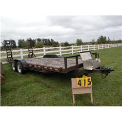 2002 J&W skid loader trailer