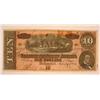 Image 1 : 1864 CIVIL WAR ERA CONFEDERATE 10 DOLLAR NOTE / BI