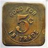 Image 2 : VINTAGE HUGO BROADWAY TRADE TOKEN - Good for 5 cen