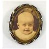 Image 1 : ANTIQUE VICTORIAN BABY PORTRAIT BRASS AND ENAMEL B