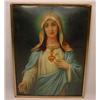 Image 1 : VINTAGE VIRGIN MARY PRINT IN CONVEX FRAME