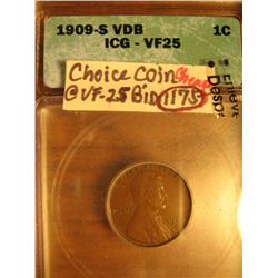 1909-S VDB  IGC VF25