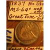 Image 1 : 1837 NO STARs 1/2 DIME Choice BU