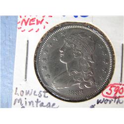 1833 25c Bust MS64