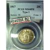 Image 1 : PCGS 1917 Type I MS64FH  25c PQ++