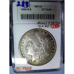 1899-S Morgan ANACS MS-64