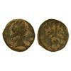 Image 1 : CELTIBERIAN COINS - Sextante. SAGUNTO. Anv.: Busto a derecha, debajo ¿(S)AG?. Rev.: Caduceo alado, d