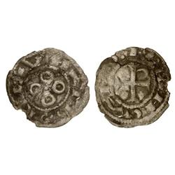 MEDIEVAL COINS: CATALONIA-ARAGÓN - Òbol. ERMENGARDA. VESCOMTAT DE NARBONA. Anv.: NARBONE CIVI. Cuatr
