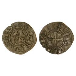 MEDIEVAL COINS: CATALONIA-ARAGÓN - Òbol morlà. VESCOMTAT DE BEARN. Anv.: ONORFORCAS. En el campo M, 
