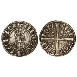 MEDIEVAL COINS: CATALONIA-ARAGÓN - Croat. ALFONS II. BARCELONA. Anv.: ALFOSVS DEI:GRACIAREX:. Efigie