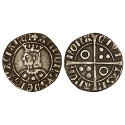 MEDIEVAL COINS - Croat. ALFONS III. BARCELONA. Anv.: ALFONSVS DEI GRACIA REX. Efigie coronada a izqu