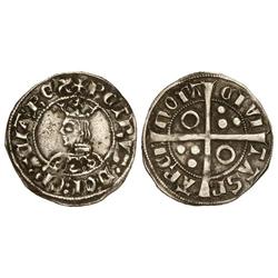 MEDIEVAL COINS: CATALONIA-ARAGÓN - Croat. PERE III. BARCELONA. Anv.: PETRVSDEIGRACIAREX. Efigie coro