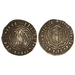 MEDIEVAL COINS: CATALONIA-ARAGÓN - Pirral. FREDERIC III. SICÍLIA. Anv.: FRIDERICTD´IGRAREXSICIL´. Ág