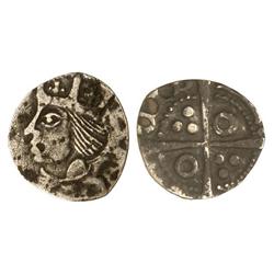 MEDIEVAL COINS: CATALONIA-ARAGÓN - 1/3 Croat. PERE DE PORTUGAL. CERVERA. Anv.: Anepígrafa. Efigie co
