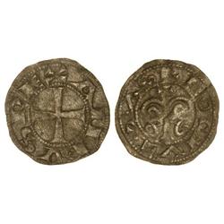 MEDIEVAL COINS: KINGDOM OF CASTILE AND LEÓN, TEMPORARY UNION - Dinero. ALFONSO VII. LEÓN. Anv.: ANFV