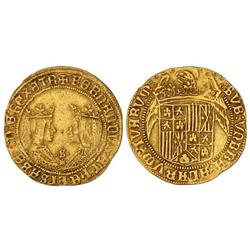 SPANISH MONARCHY: FERDINAND AND ISABELLA - Doble Excelente. SEVILLA. Anv.: :FERNANDUS:ET:HELISABET:D