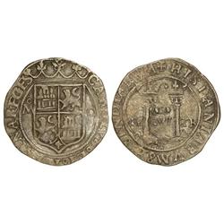 SPANISH MONARCHY: IOHANNA AND CHARLES - 2 Reales. MÉXICO. O. O-escudo-O. Pátina. Cal-121. MBC. 