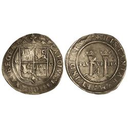 SPANISH MONARCHY: IOHANNA AND CHARLES - 4 Reales. MÉXICO. H. M-G flanqueando el escudo. Cal-81. MBC+