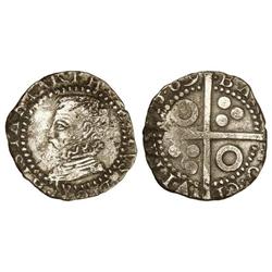 SPANISH MONARCHY: PHILIP III - Croat. 1609. BARCELONA. Busto de Felipe II. (Algo recortada). Ba-974;