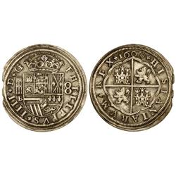 SPANISH MONARCHY: PHILIP IV - 8 Reales. 1660. SEGOVIA. BR. Acueducto de dos pisos de dos arcos. Fina