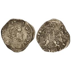 SPANISH MONARCHY: PHILIP IV - 4 Taris. 1628-IP. MESINA. AR. (Pequeña grieta). Uti-176. MBC+. 