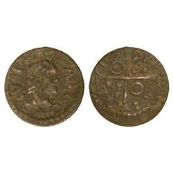 SPANISH MONARCHY: REAPERS' WAR - Diner. 1642. LLUÍS XIII. OLIANA. Cal-185. MBC. 