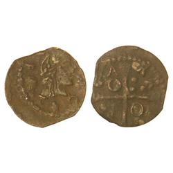 SPANISH MONARCHY: REAPERS' WAR - Diner. 1642. LLUÍS XIII. TÀRREGA. Anv.: Busto a derecha. Cal-221. M