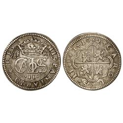 SPANISH MONARCHY: CHARLES II - 2 Reales. 1682. SEGOVIA. M. Cal-639. MBC+. 