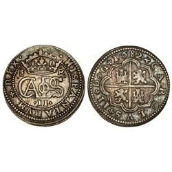 SPANISH MONARCHY: CHARLES II - 2 Reales. 1682. SEGOVIA. M. Cal-639. MBC. 