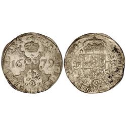 SPANISH MONARCHY: CHARLES II - Patagón. 1679. BRUSELAS. Brabante. Acuñación floja. Vti-417. MBC-. 