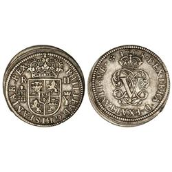 SPANISH MONARCHY: PHILIP V - 2 Reales. 1708. SEGOVIA. Y. (Levemente alabeada). Cal-1382. MBC+. 