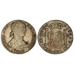 SPANISH MONARCHY: FERDINAND VII - 8 Reales. 1810. LIMA. J.P. Pátina. (Pequeñas rayitas en anverso). 