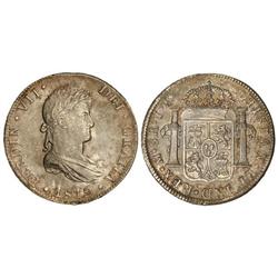 SPANISH MONARCHY: FERDINAND VII - 8 Reales. 1812. MÉXICO. J.J. Pátina. (Rayitas. Canto irregular). C