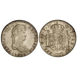 SPANISH MONARCHY: FERDINAND VII - 8 Reales. 1813. POTOSÍ. P.J. Cal-601. MBC+/MBC. 